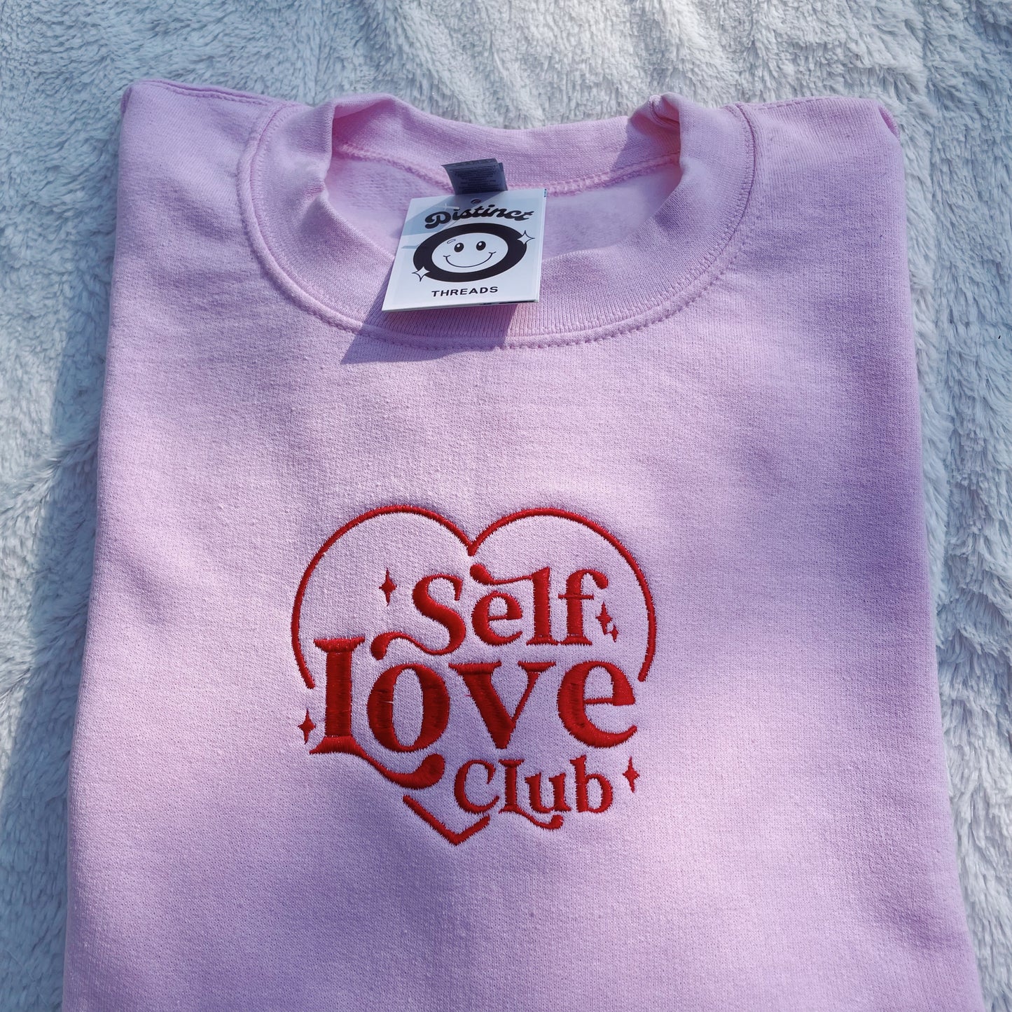 Self Love Club Embroidered Crewneck Sweatshirt