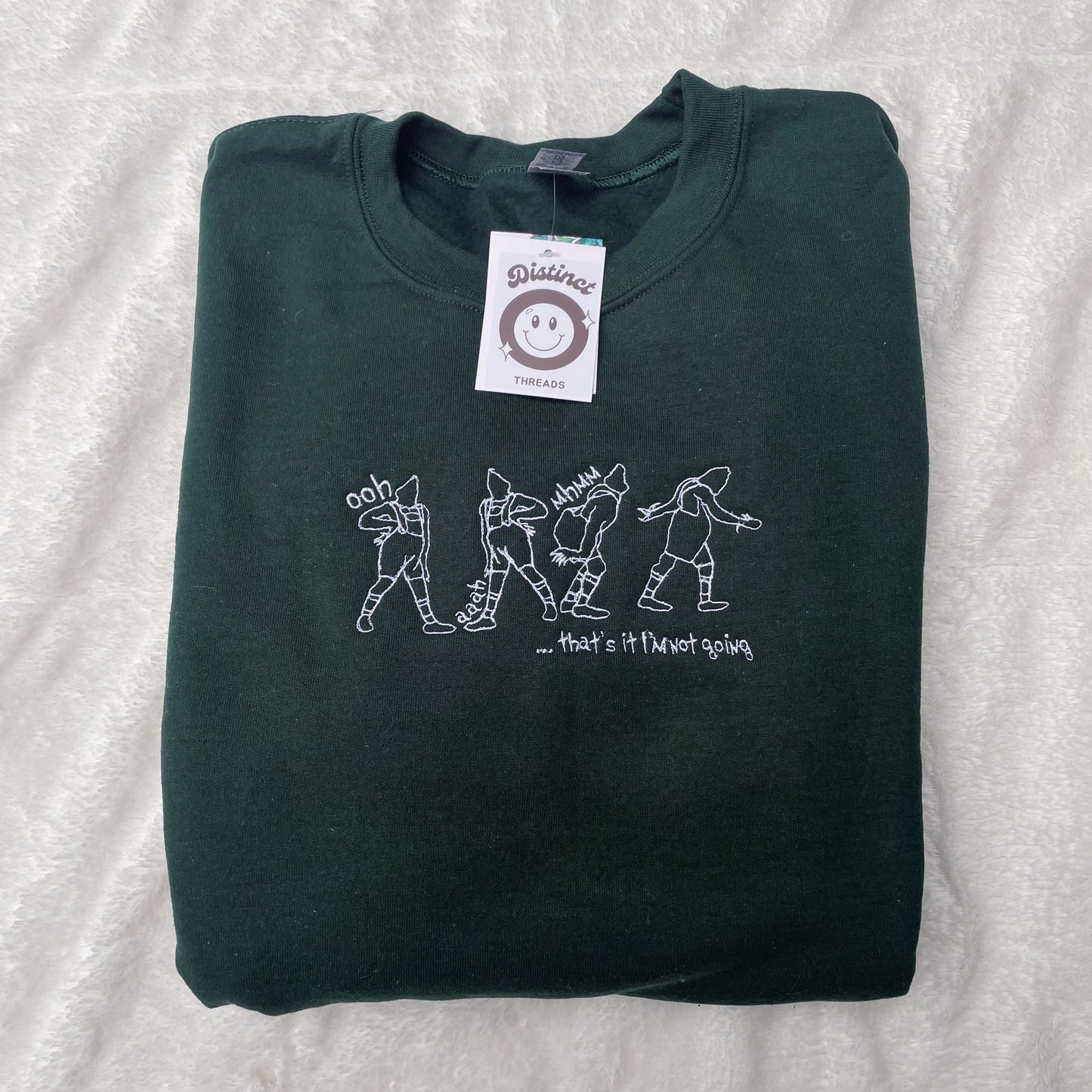 That's It I'm Not Going Grinch Inspired Embroidered Crewneck Sweatshirt