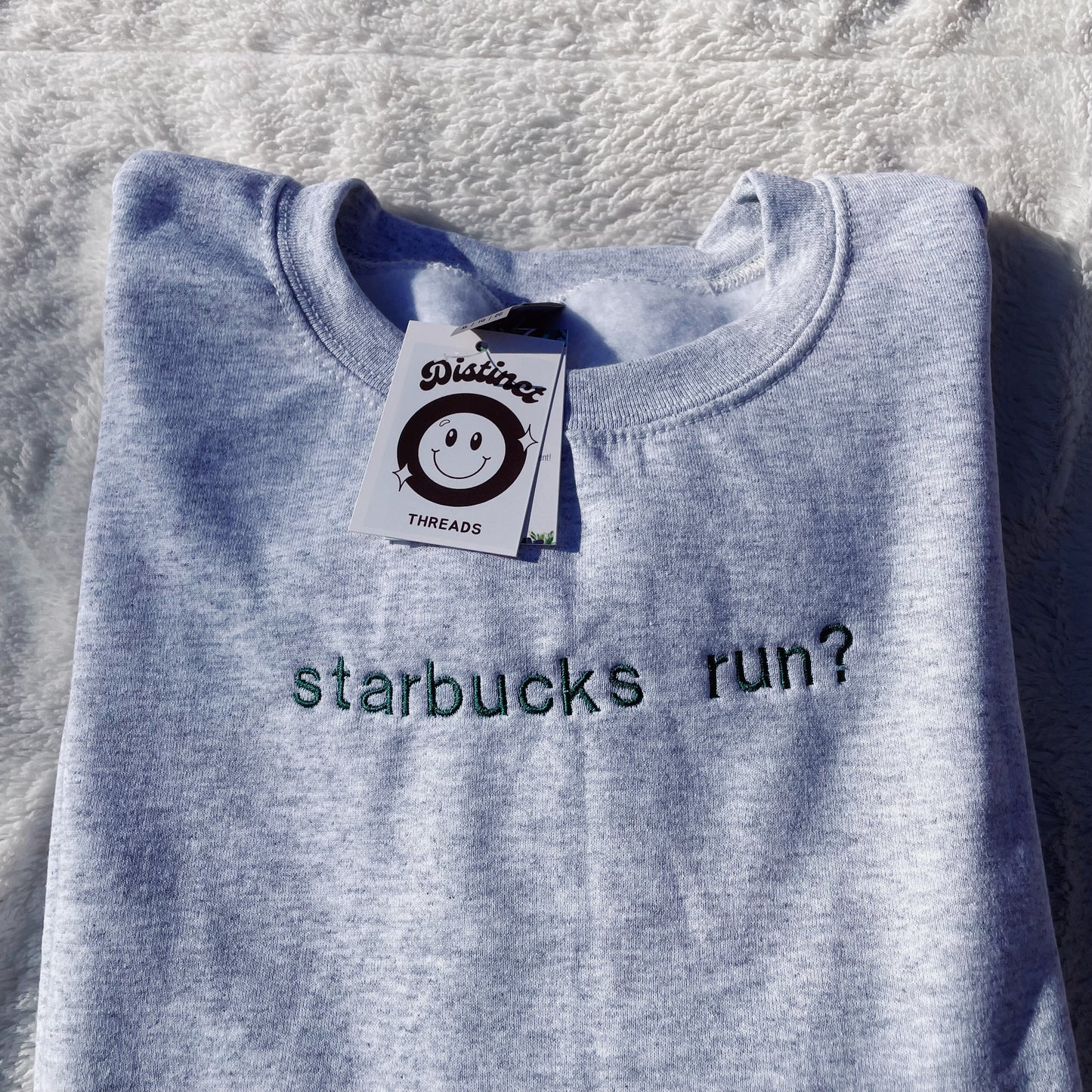 Starbucks Run? Embroidered Crewneck Sweatshirt