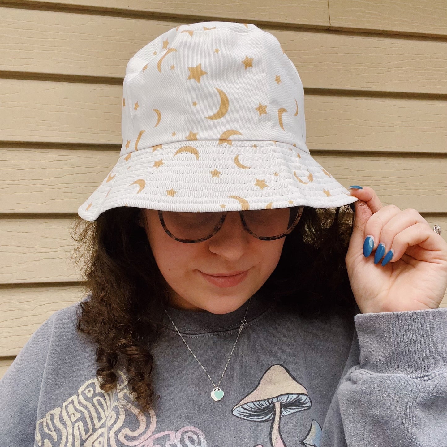 Moon & Stars Reversible Bucket Hat