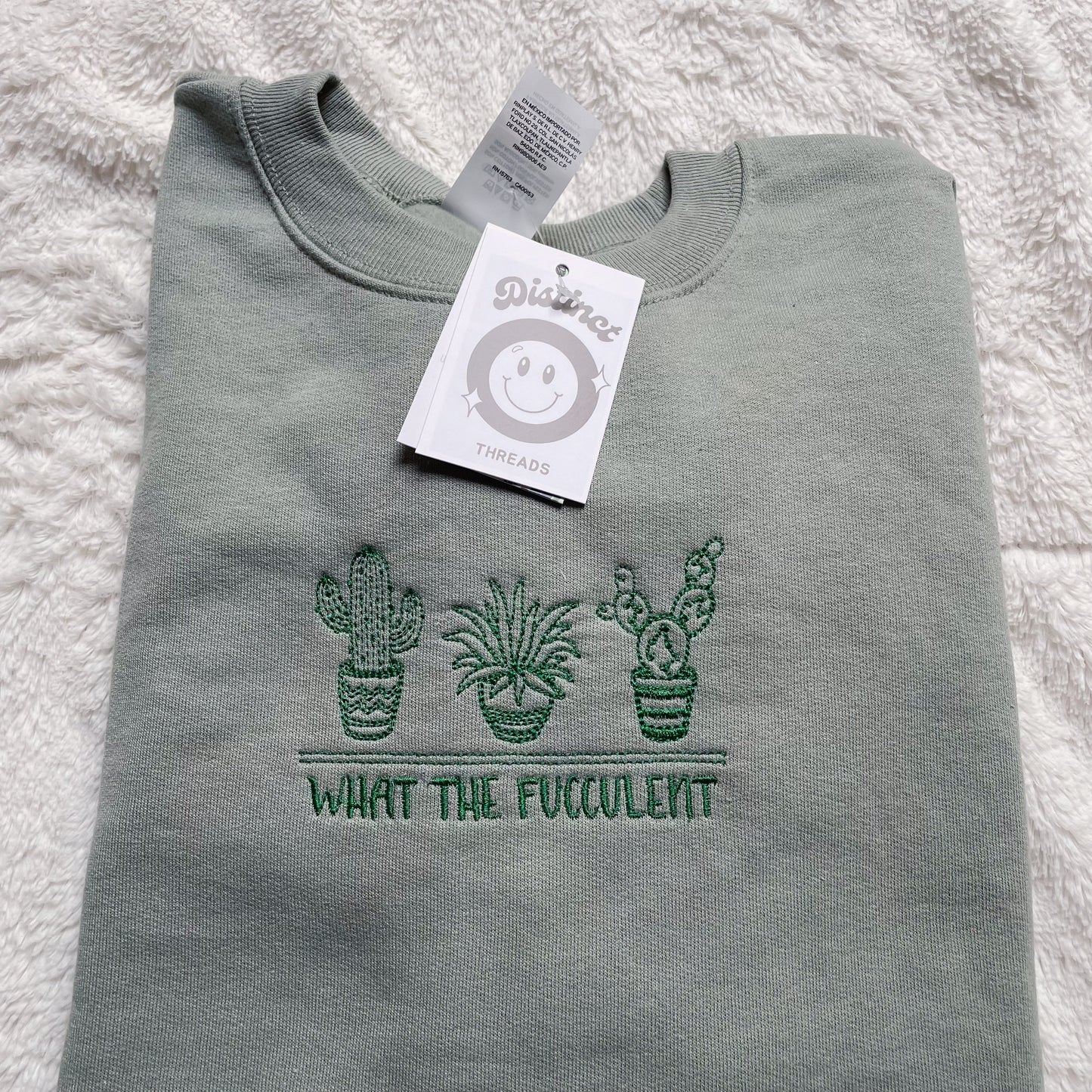 What The Fucculent Embroidered Crewneck Sweatshirt