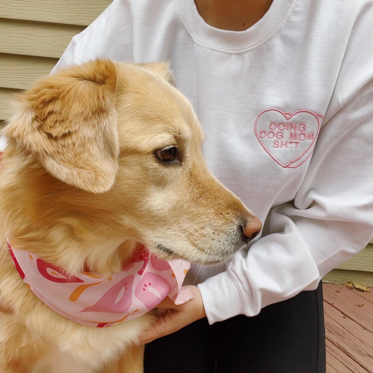 Doing Dog Mom Sh*t Embroidered Crewneck Sweatshirt