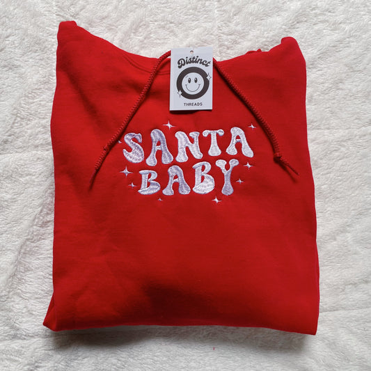Santa Baby Embroidered Hoodie