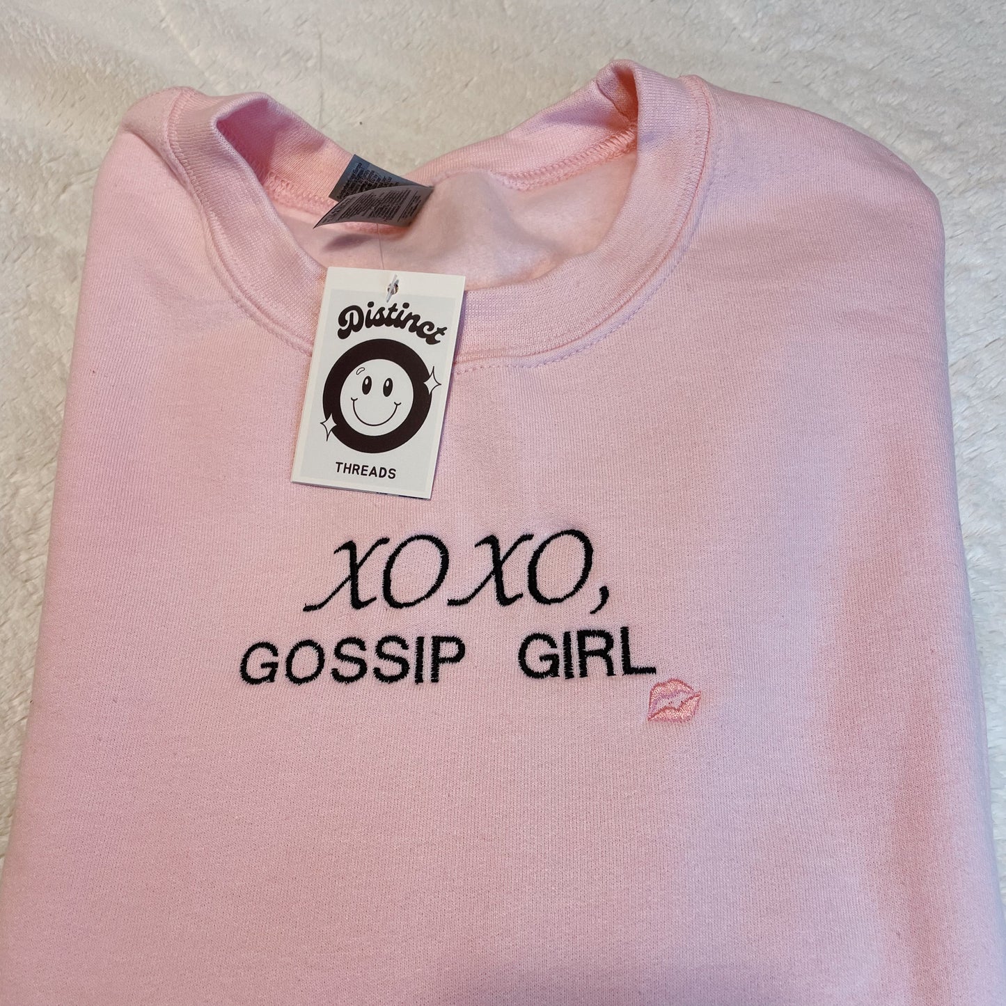 XOXO Gossip Girl Embroidered Crewneck Sweatshirt