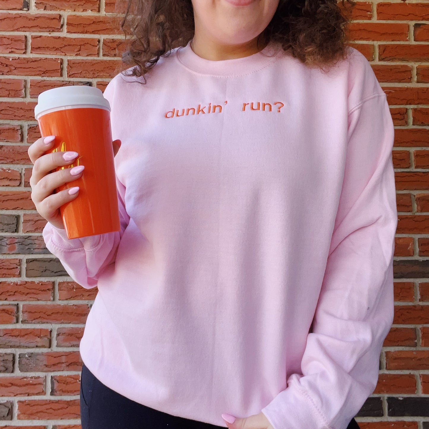 Dunkin' Run? Embroidered Crewneck Sweatshirt