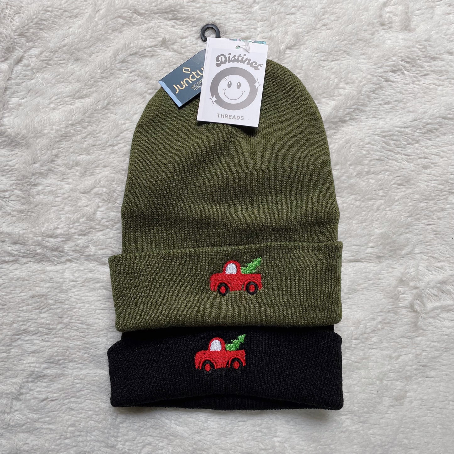 Christmas Truck Embroidered Beanie