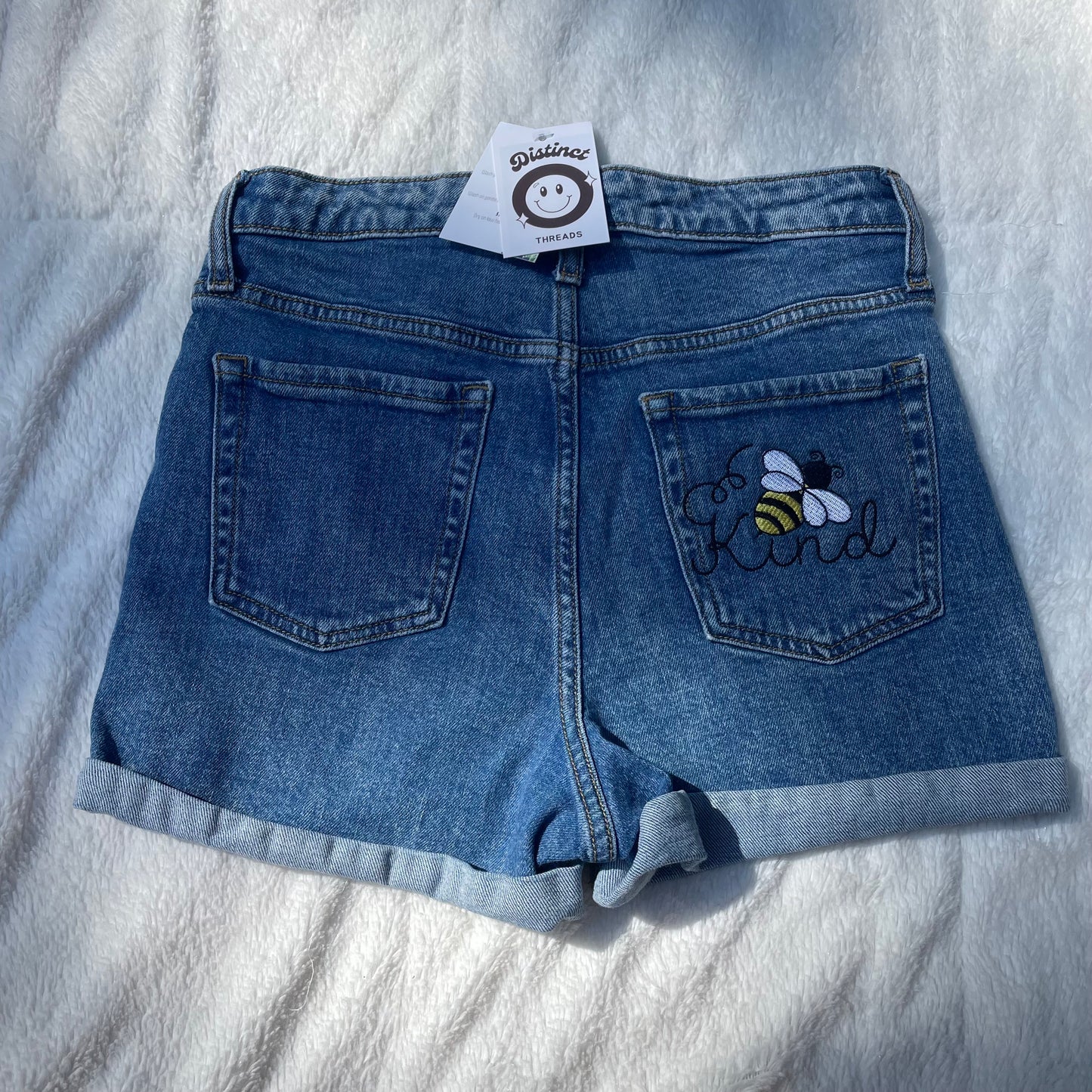 Bee Kind Wild Fable Embroidered Jean Shorts - Size 4